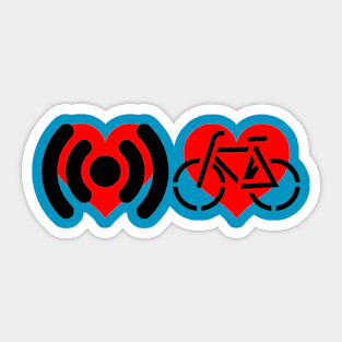 Heart Heart Sound Bike B Sticker